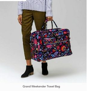 Iconic Vera Bradley Grand Weekender Travel Bag